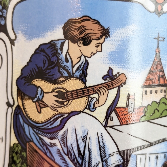 German style beer drinking mug tall and heavy USA collectable ceramic stoneware - Picture 6 of 8